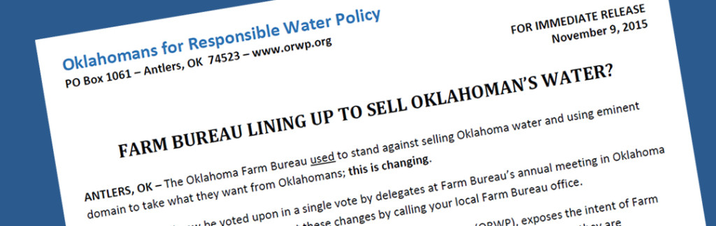 Oklahoma Farm Bureau OKFB Water Policy